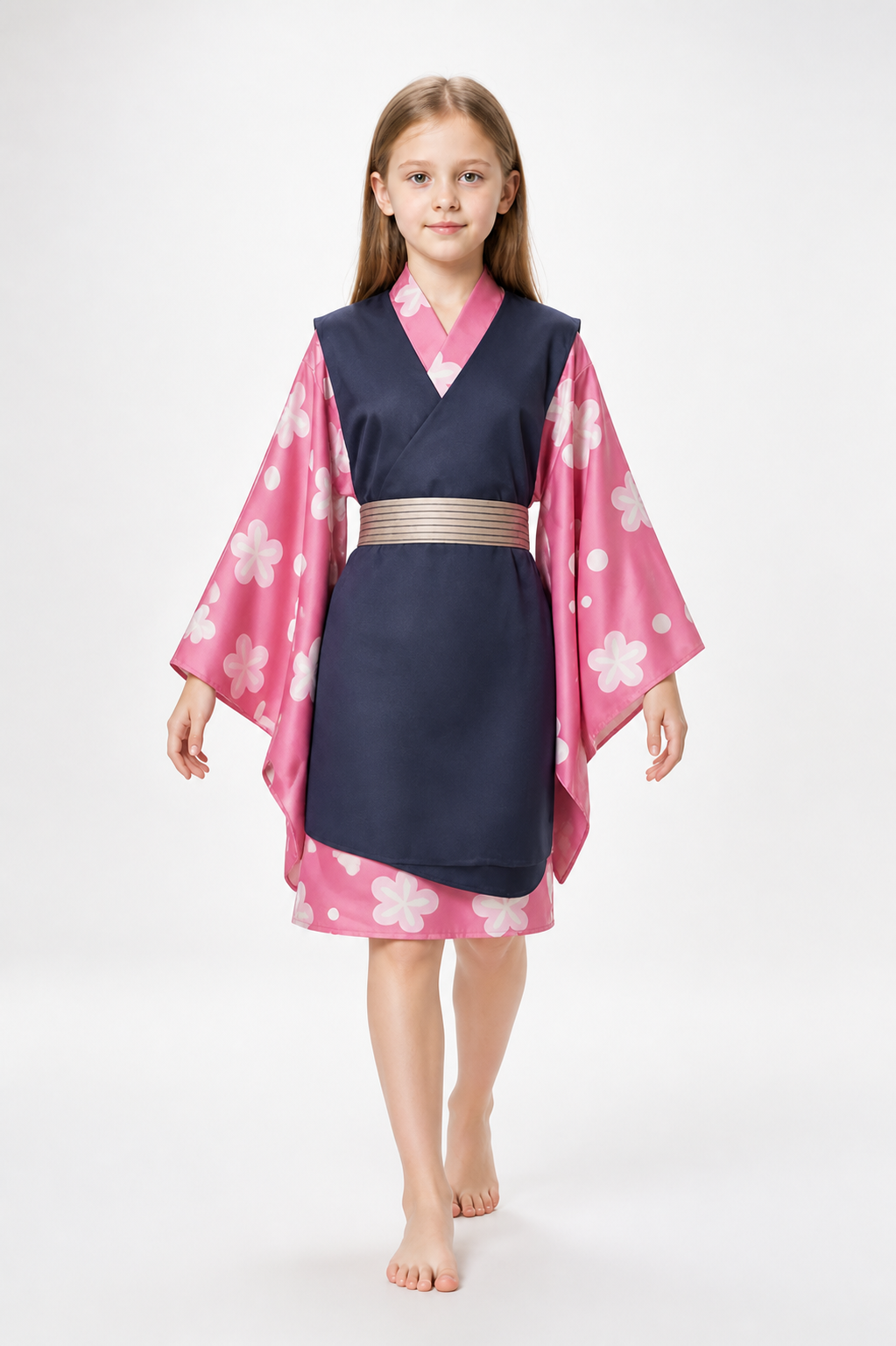 Anime Cosplay Costume with Floral Pattern and Wide Sleeves Costumes detail 2