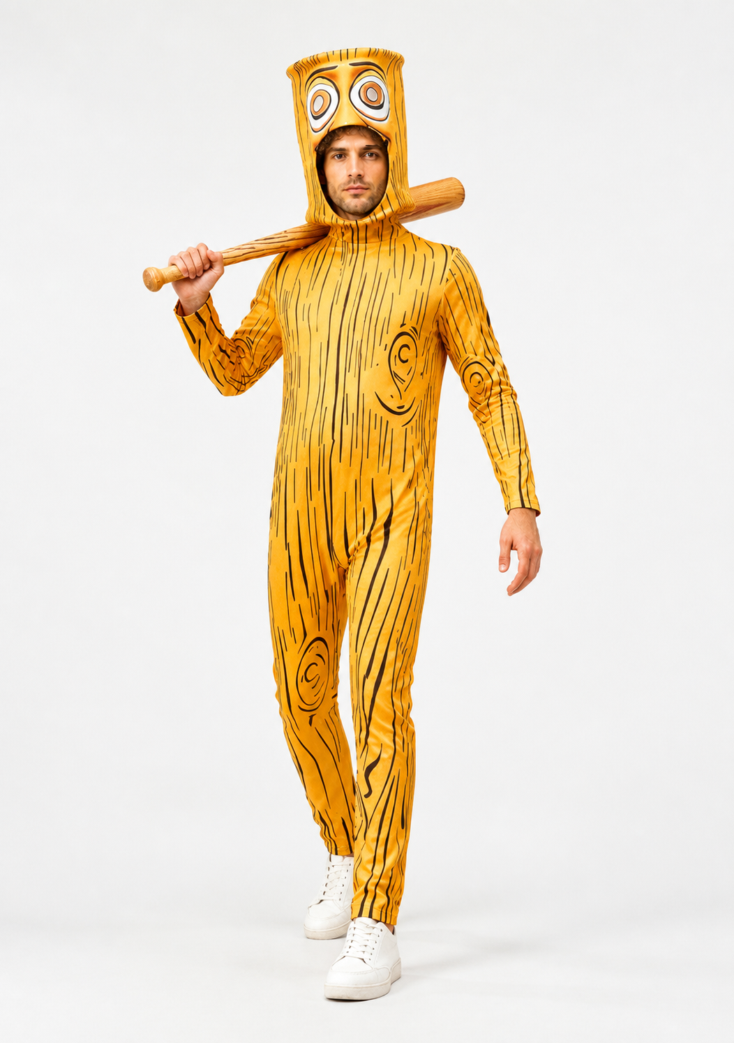 Stickman Jumpsuit with Mask Head and Stick Costume Masks detail 2