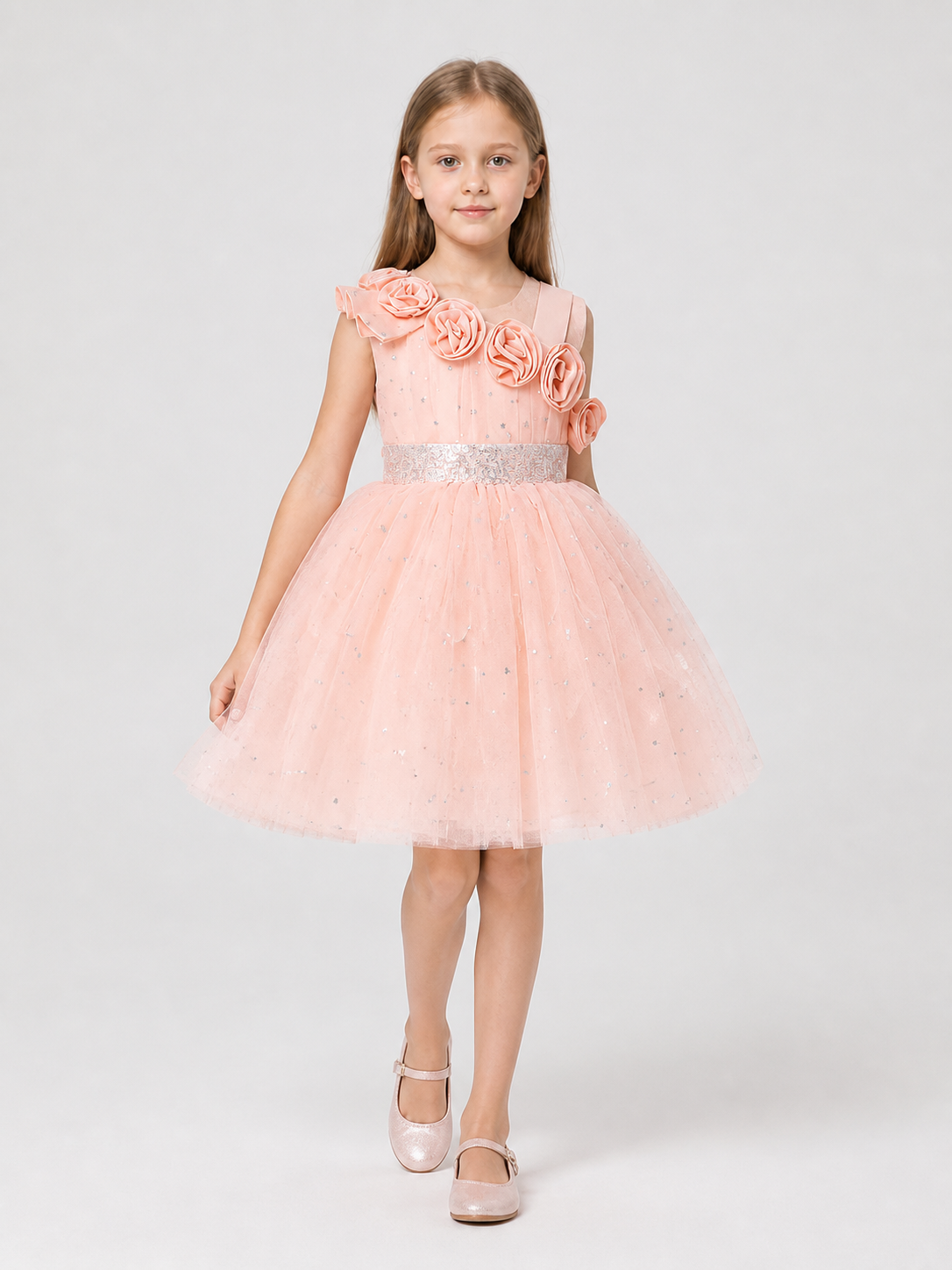 Tulle Princess Dress with Roses and Sequins Costume Dresses detail 2