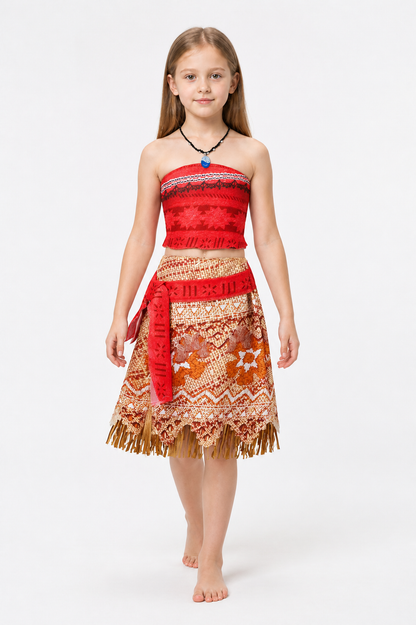 Moana Costume with Fringe Skirt and Necklace Costumes detail 2
