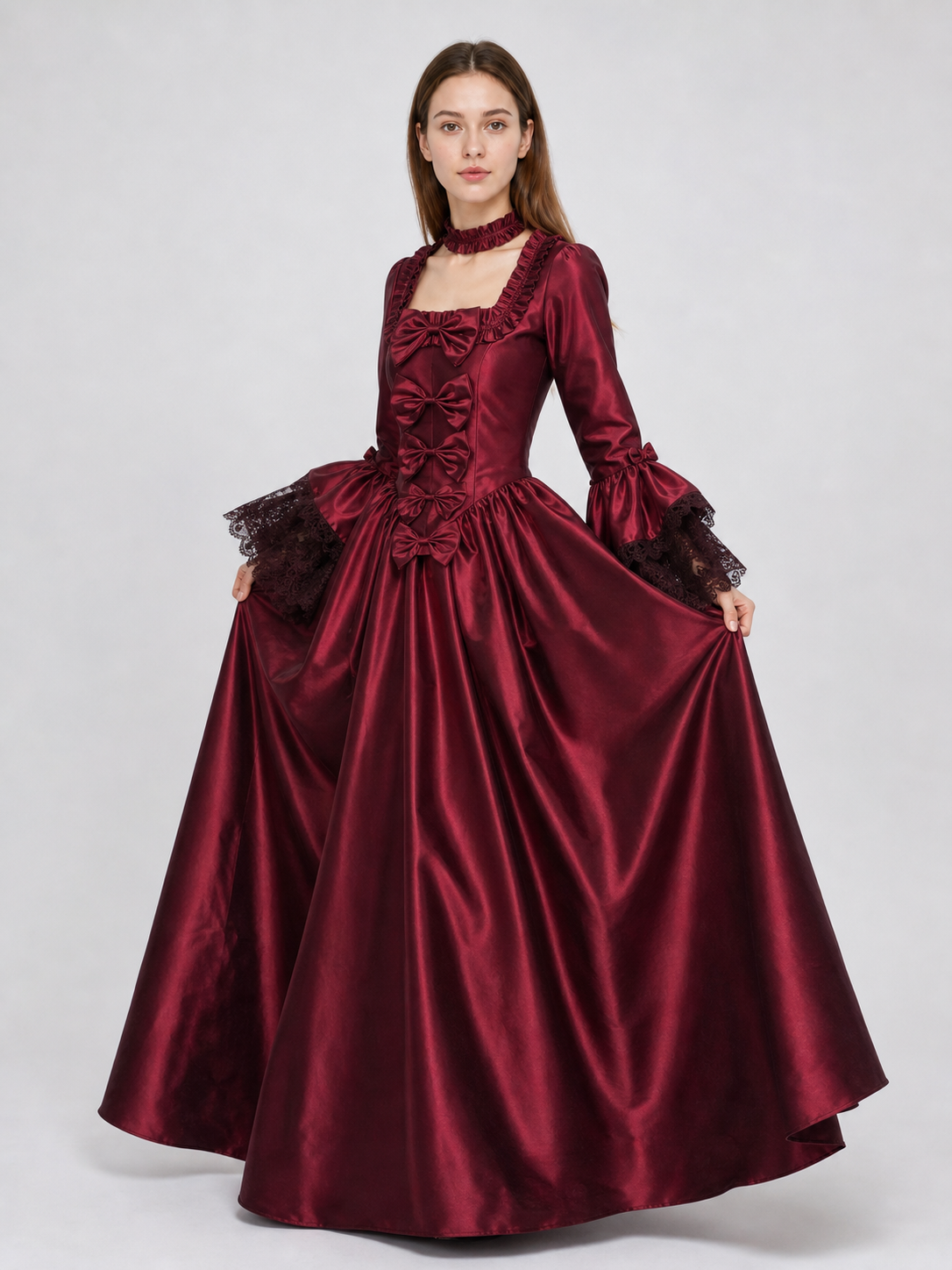 Gothic Floor-Length Dress for Costume Parties
