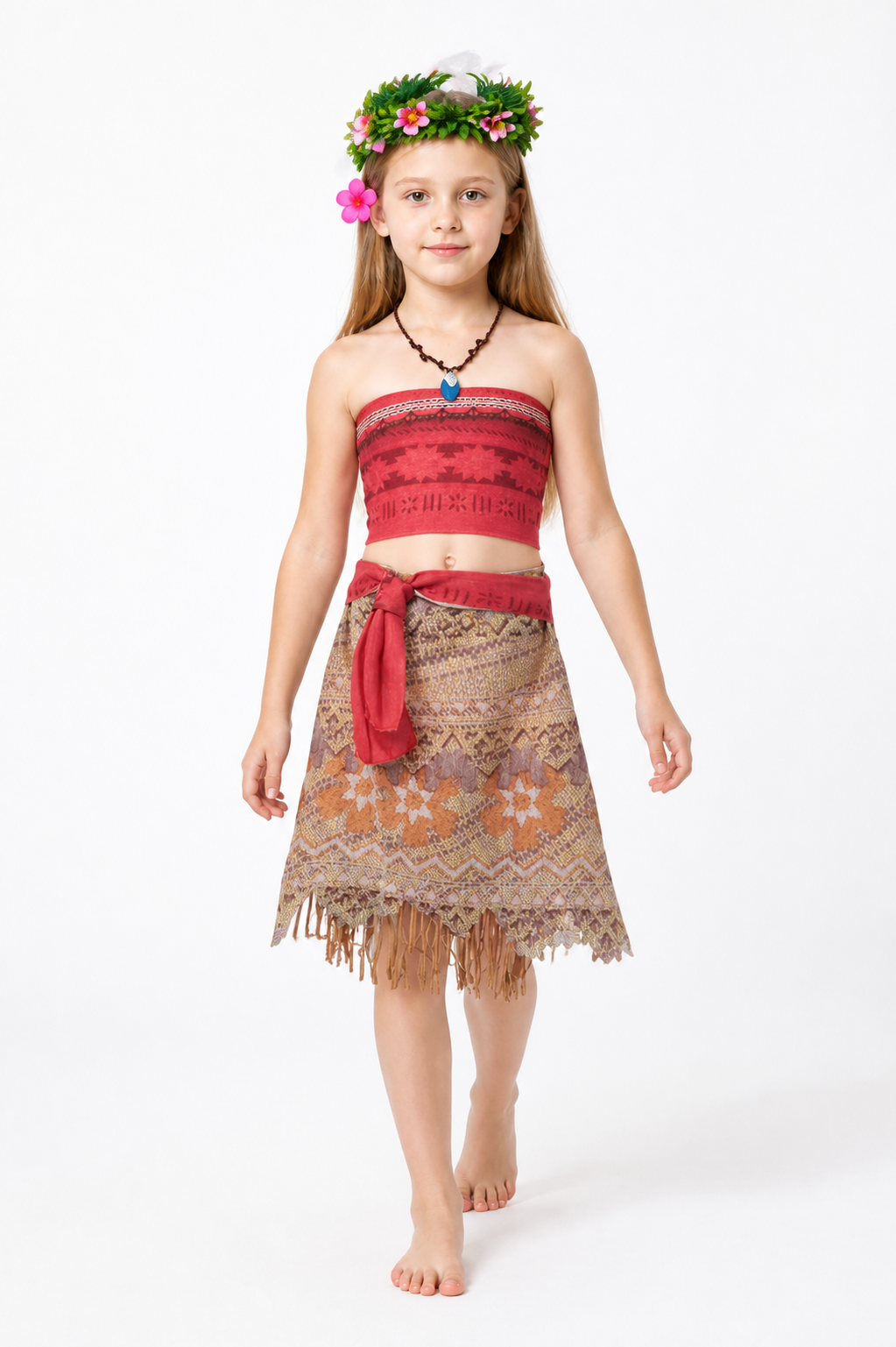 Moana Costume with Skirt and Necklace for Children Costumes detail 2