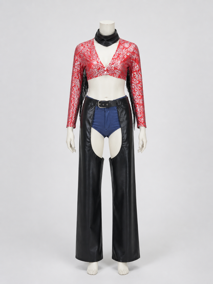 Pirate Costume with Top and Wide-Leg Pants Costumes detail
