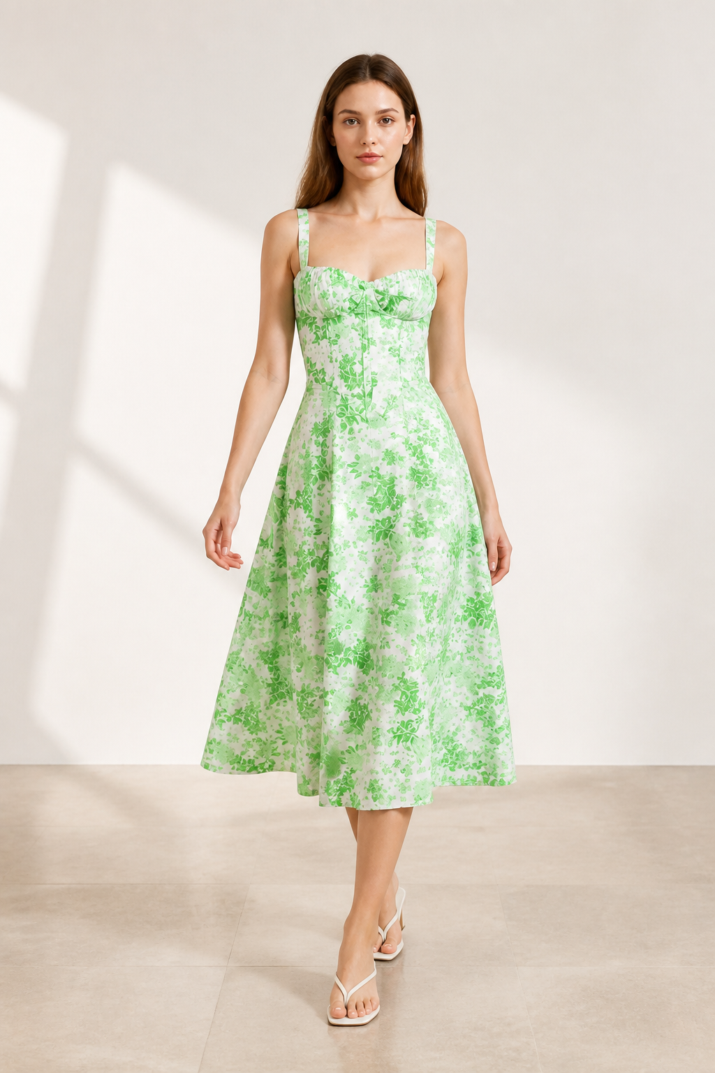 Floral Print Spaghetti-Strap Dress Costume Dresses detail 2