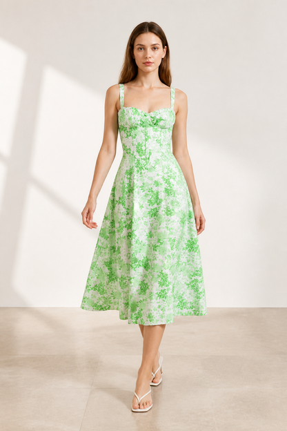 Floral Print Spaghetti-Strap Dress Costume Dresses detail 2