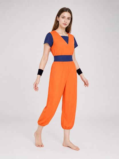 Gohan Cosplay Jumpsuit, Orange and Blue Costume
