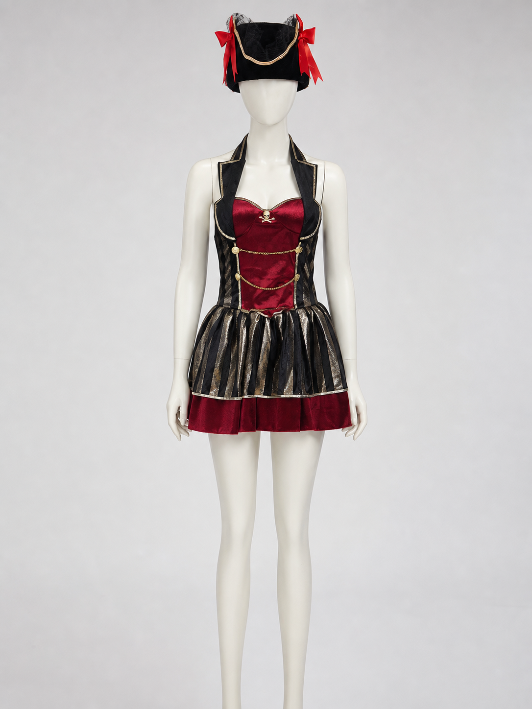 Pirate Cosplay Dress with Gold Decoration