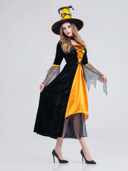 Halloween witch costume with dress and hat Costume Dresses detail 2