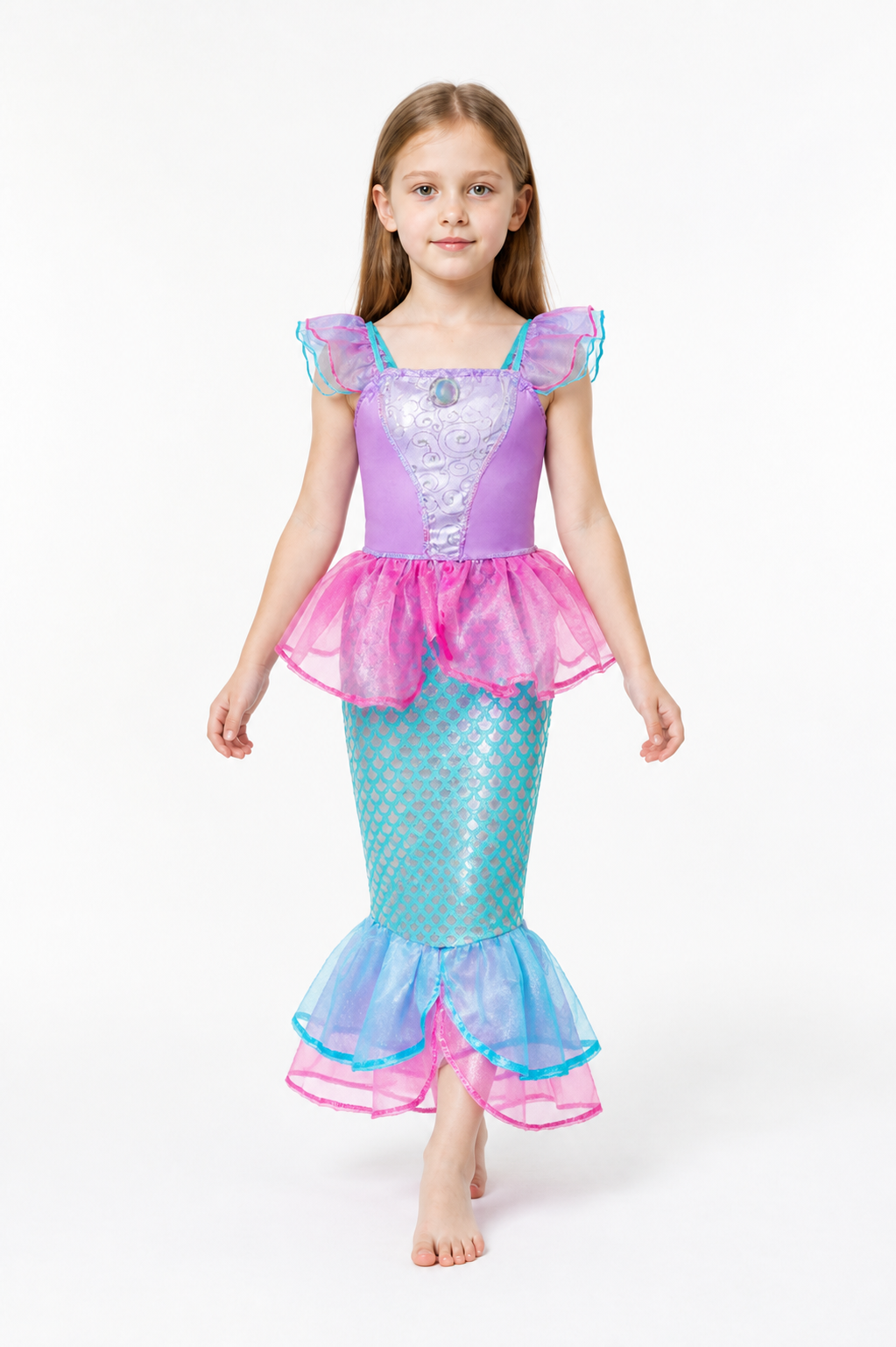 Mermaid Dress with a Layered Skirt for Costumes Costume Dresses detail 2