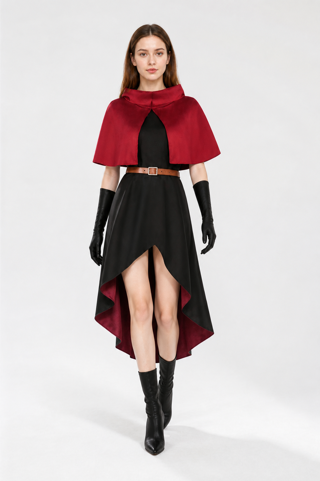 Linsha Cosplay Costume: Dress, Cape, Belt, and Gloves Costume Dresses detail