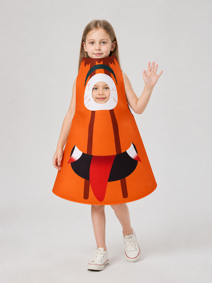 Carnival Grass Block Cape in Pixel Style Costume Capes detail 2