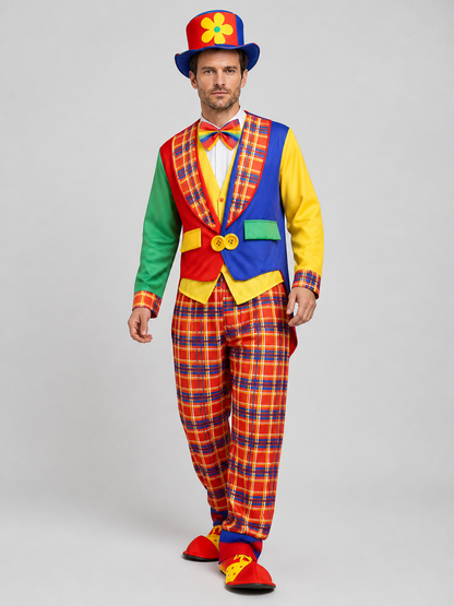 Clown Costume, Jacket, Pants, and Hat Costume Headwear detail 2