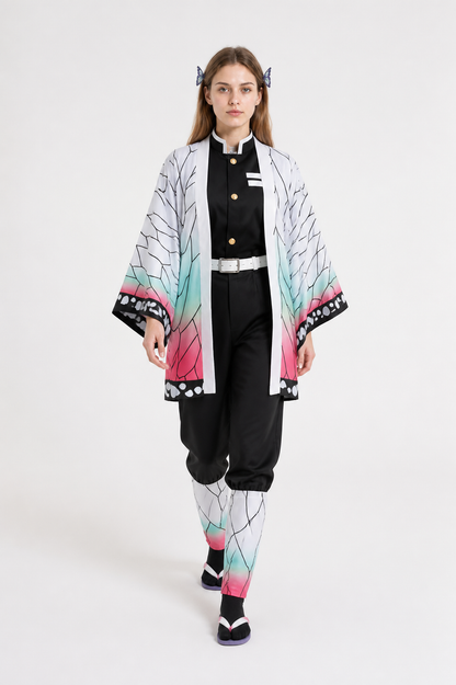 Anime Cosplay Costume with Gradient Cape and Butterfly Costume Capes detail 2