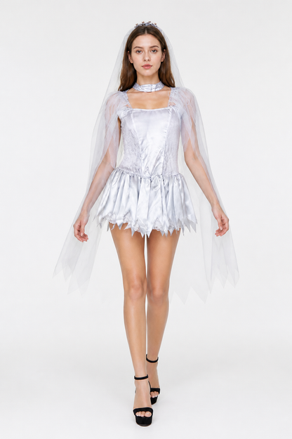 Stage Costume with Veil and Lace Hem Costumes detail