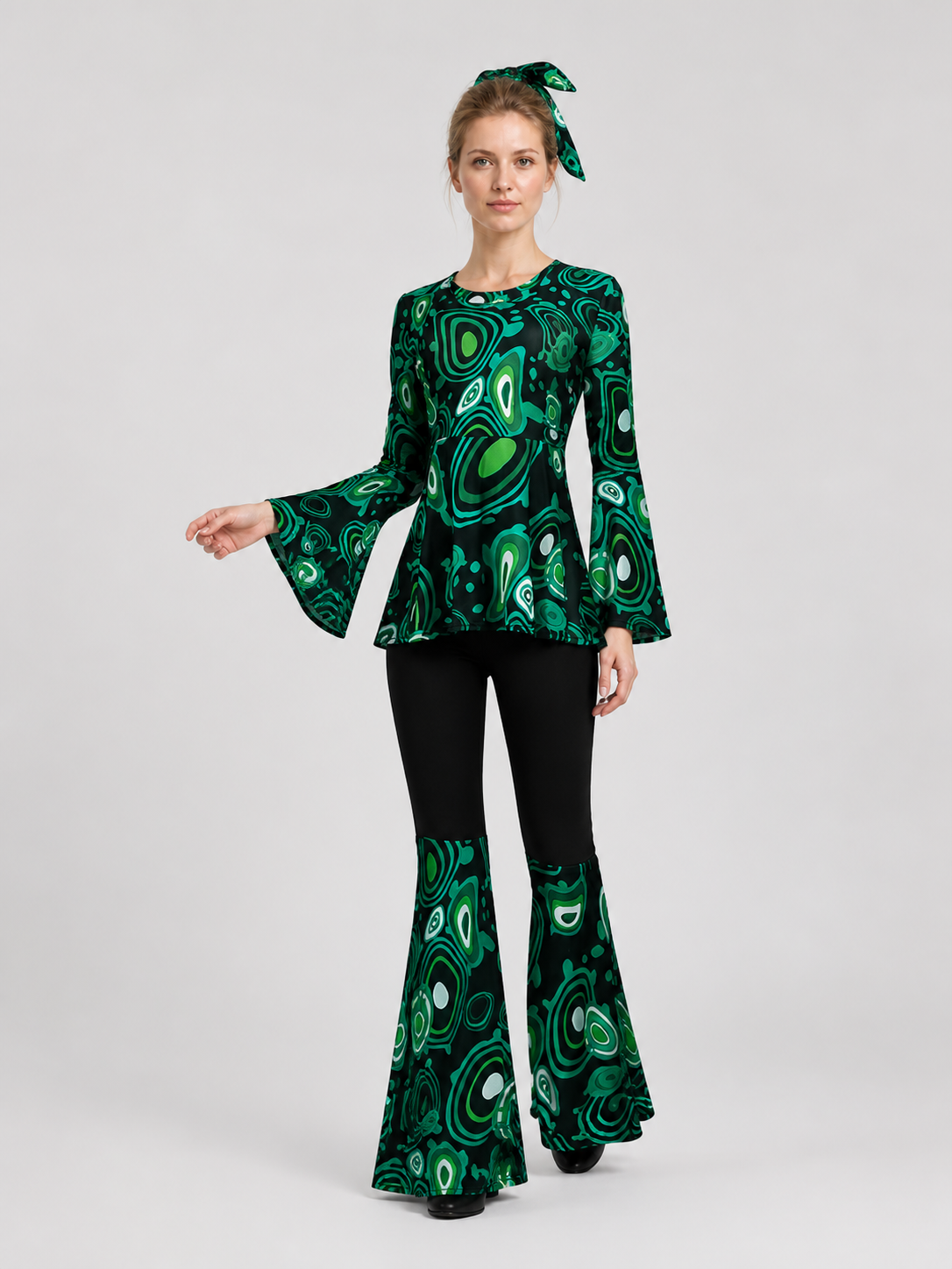 Stage Costume with Flared Pants, Psychedelic Print Costumes detail 2