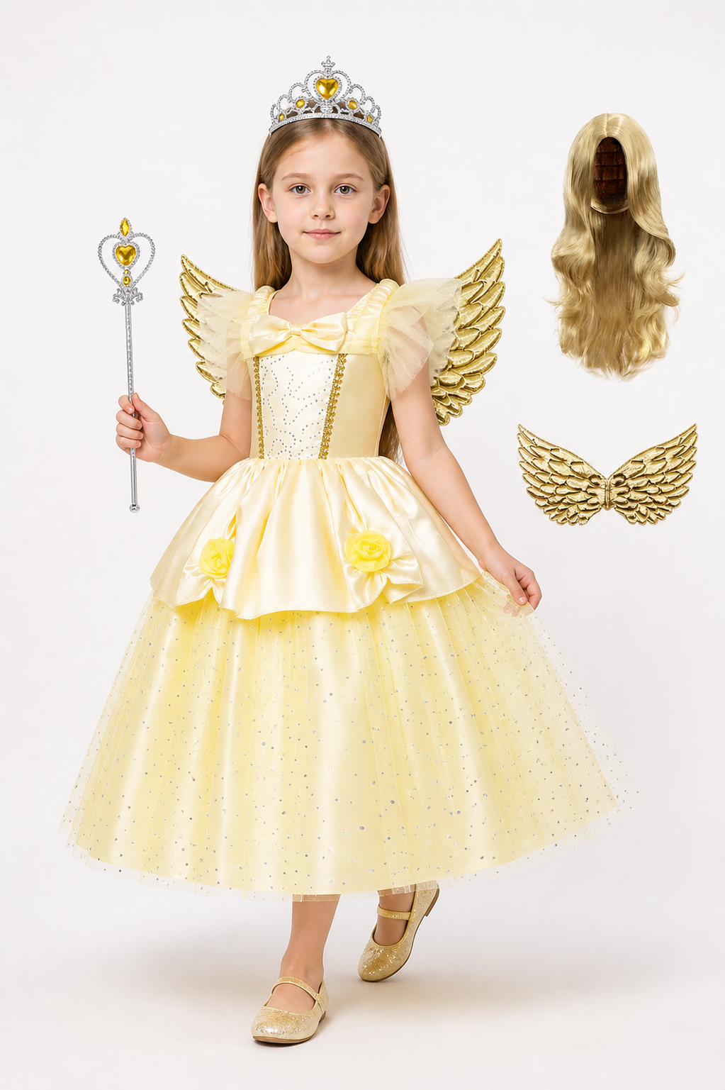 Full Princess Dress with Wings and Crown Costume Dresses detail 2