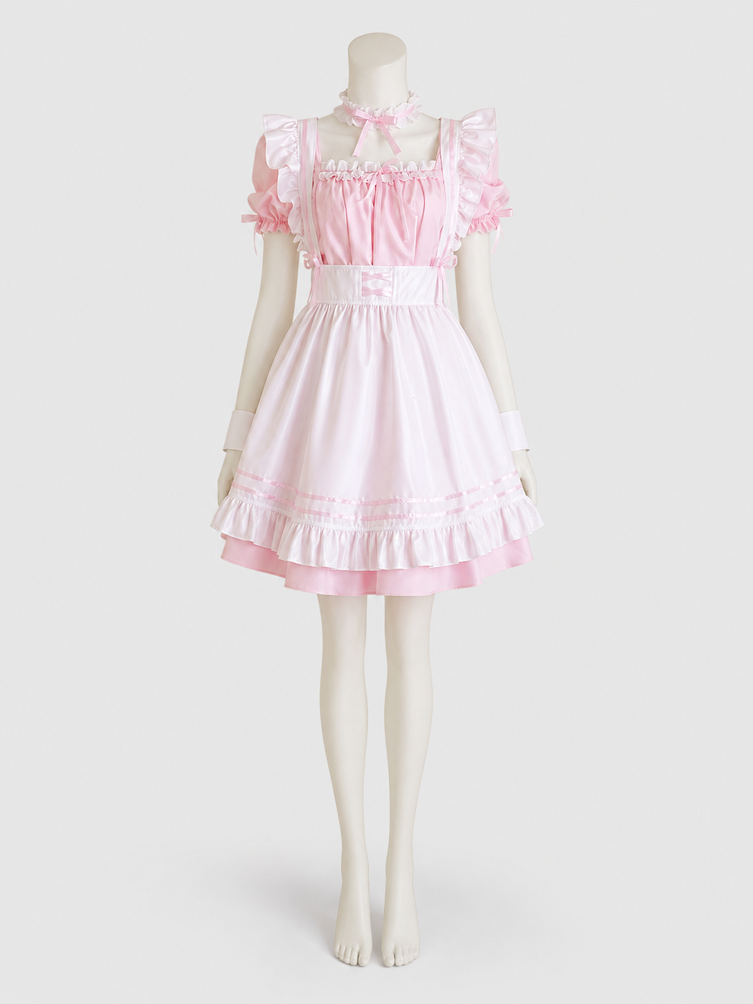 Lolita Dress with Apron and Tiered Ruffles