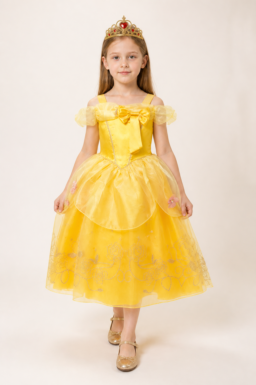 Princess dress with crown and bow for Halloween Costume Dresses detail 2