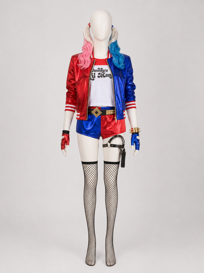 Harley Quinn Cosplay Costume with Wig Costume Wigs detail 2