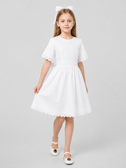 Anya's White Cosplay Dress from SPY×FAMILY with Bow product detail 2