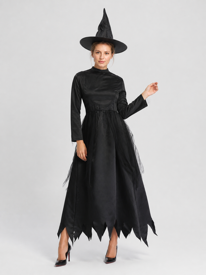 Halloween Witch Costume with Pointed Hat Costume Headwear detail