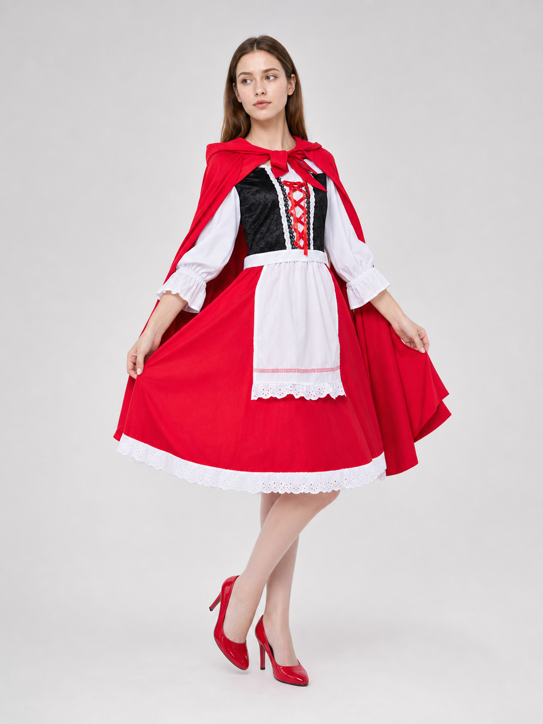 Little Red Riding Hood Carnival Costume with Hood