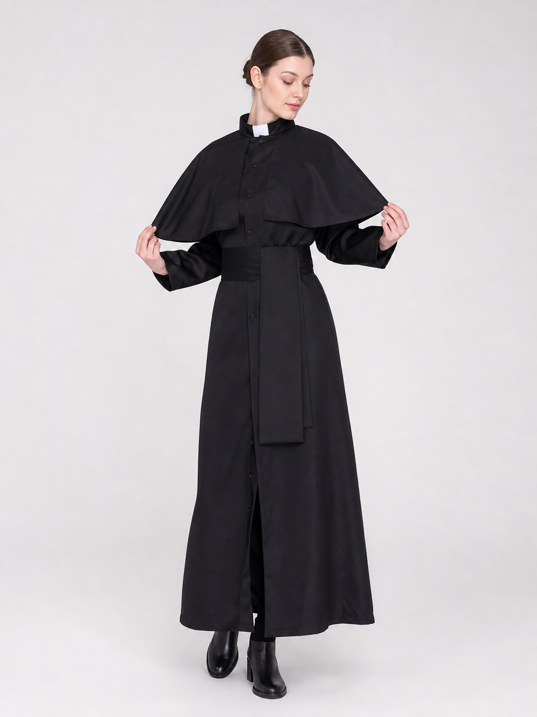 Black Religious Robe Costume for Role-Playing Games Costumes detail 2
