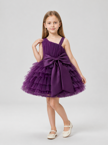 European-Style Sleeveless Tulle Dress with Bow LAL93 Costume Dresses detail 2