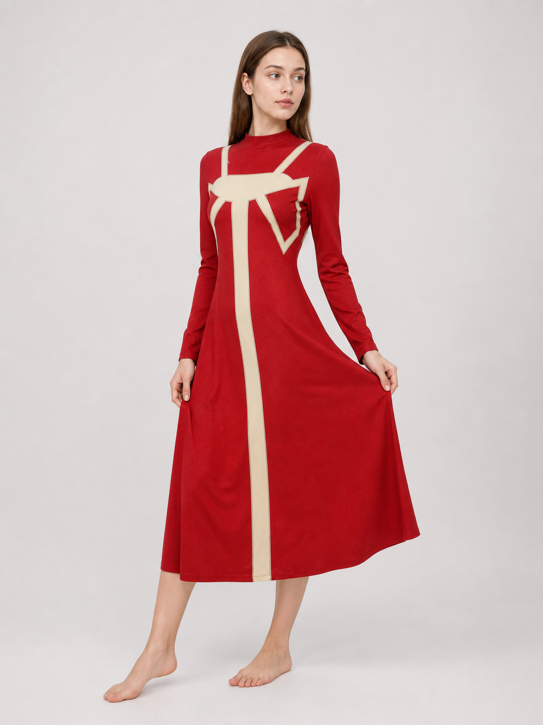 Madame Web Cosplay Costume: Red Dress
