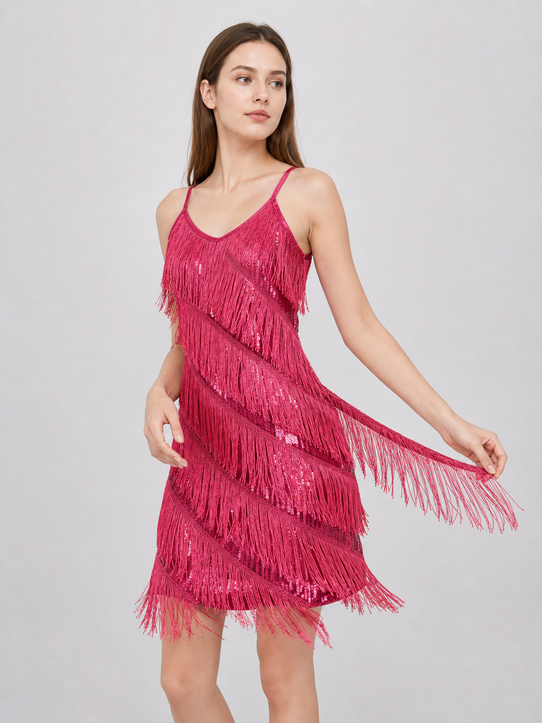 1920s-Style Fringed Dress Set