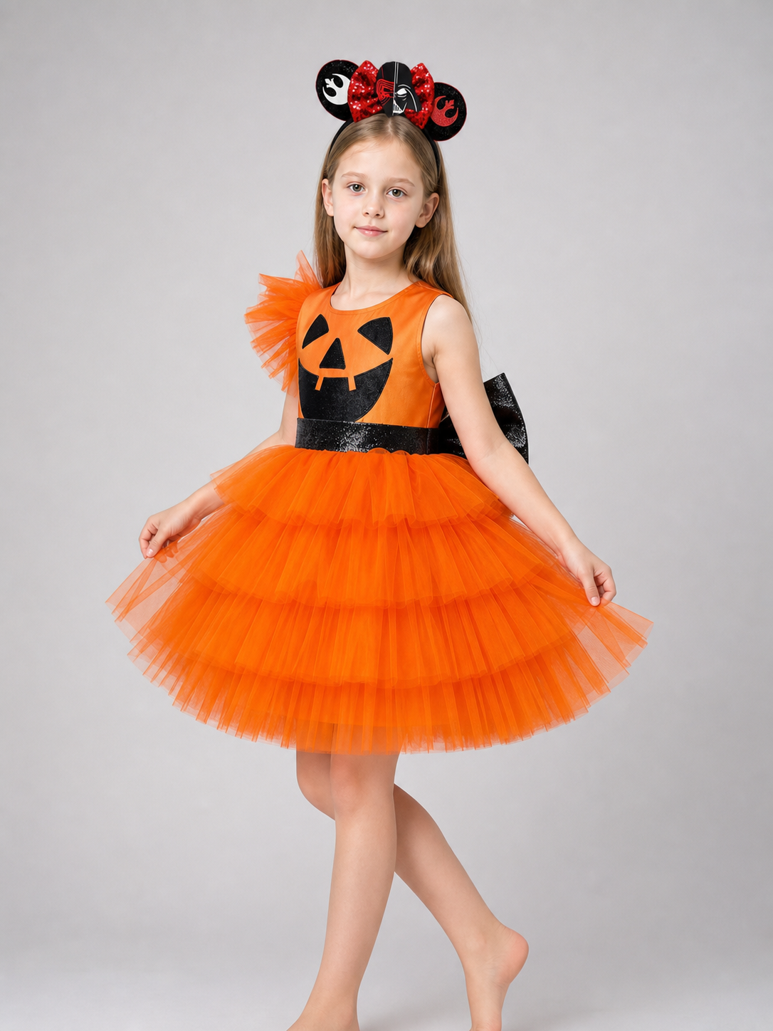 Kids' Pumpkin Halloween Costume with Headband