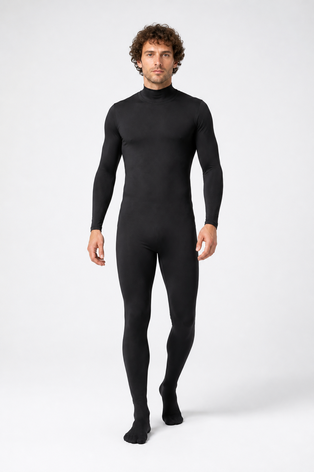 Hooded zentai jumpsuit with an open face product detail 2