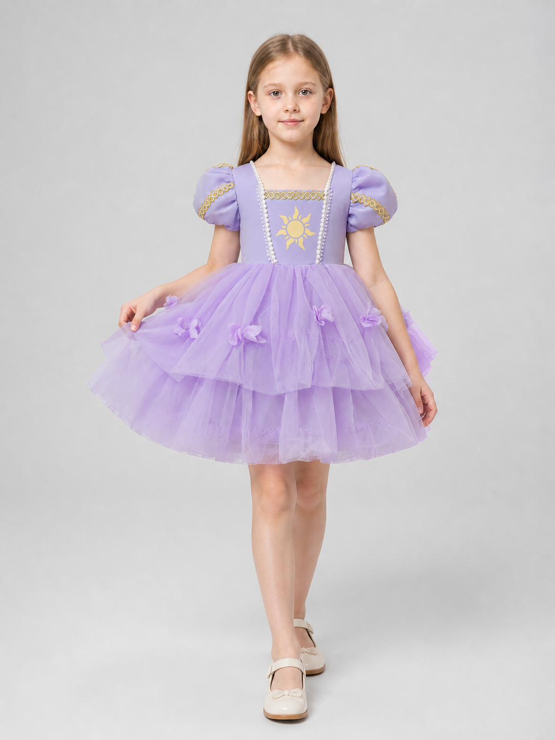 Princess Dress with a Full Mesh Skirt for Cosplay