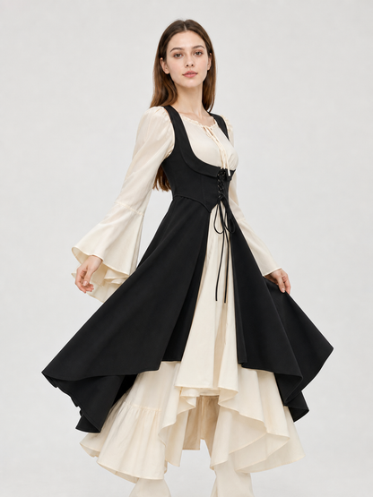 Black Medieval-Style Overdress
