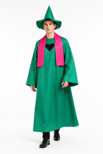 Ralsei Cosplay Costume from Undertale with a Pointed Hat and Scarf Costume Headwear detail 2