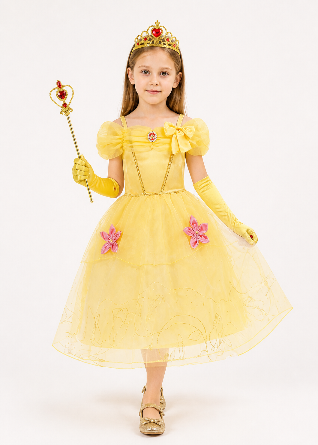 Kids' Belle Costume, Ball Gown for Halloween Costume Dresses detail 2