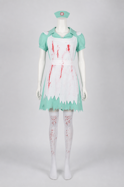 Medical Costume with Blood and Cross for Halloween Costumes detail 2