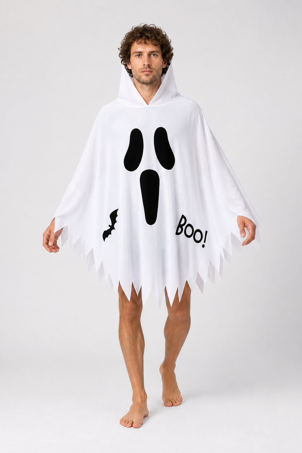 White Glowing Ghost Cape for Halloween Costume Capes detail 2