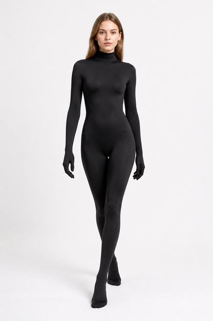 Black Zentai Bodysuit with Covered Hands and Feet product detail 2