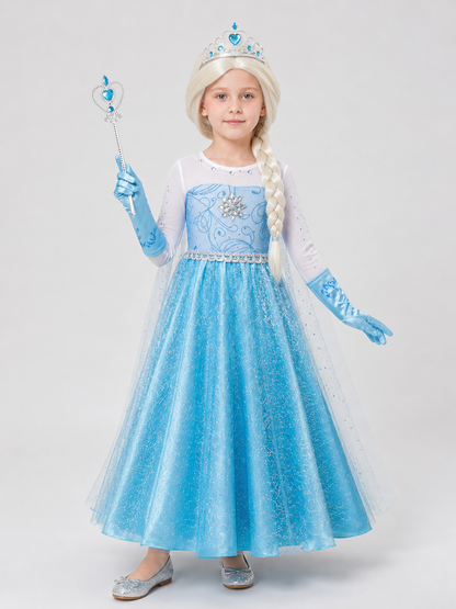 Snow Queen Costume: Dress, Crown, and Wand Costume Dresses detail 2