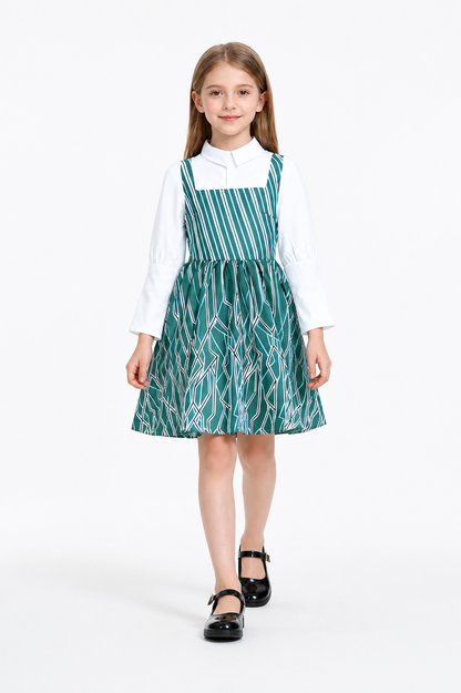 Wicked Elphaba Cosplay Dress, Green with White Blouse Costume Dresses detail 2