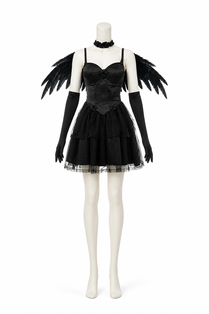Black Cosplay Dress with a Full Skirt Costume Dresses detail 2