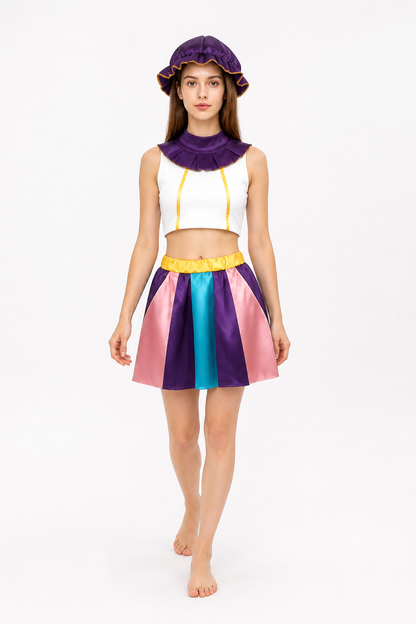 Cosplay Costume: Top, Skirt, Hat, and Collar Costume Headwear detail 2