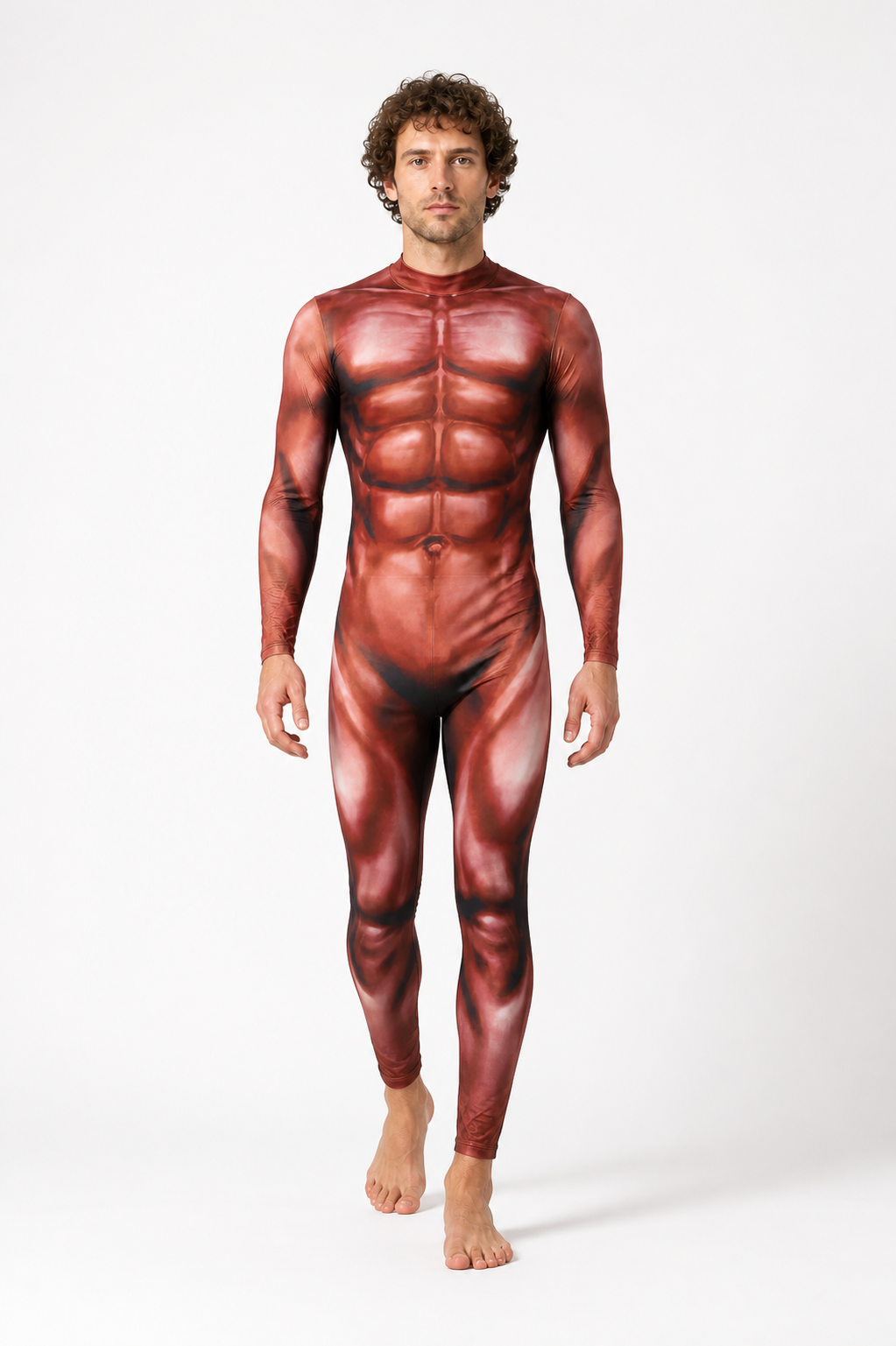 Muscle 3D-Print Bodysuit with Long Sleeves product detail 2