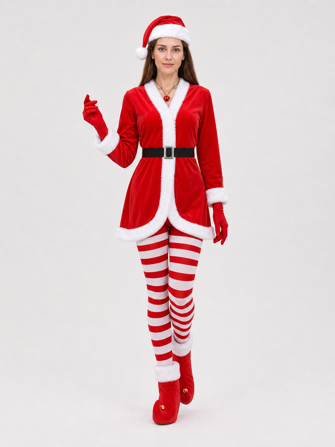 New Year Santa Costume with Dress and Accessories Costume Dresses detail 2
