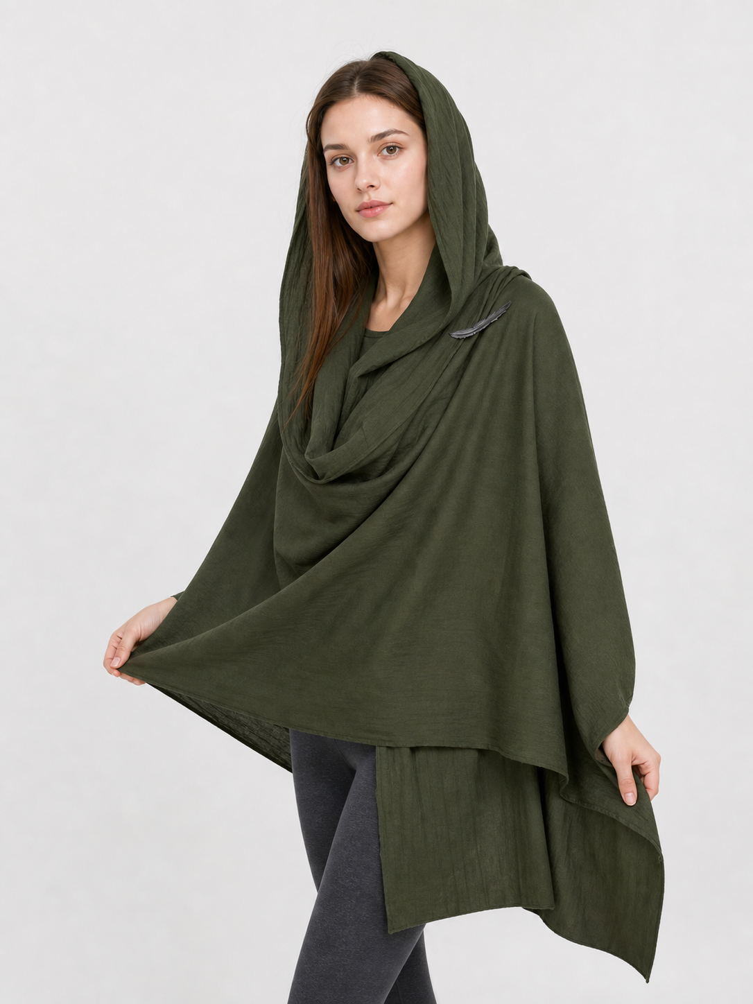 Green Carnival Hooded Cape