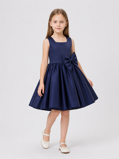 Girls' Party Dress with Bow and Full Skirt Costume Dresses detail 2