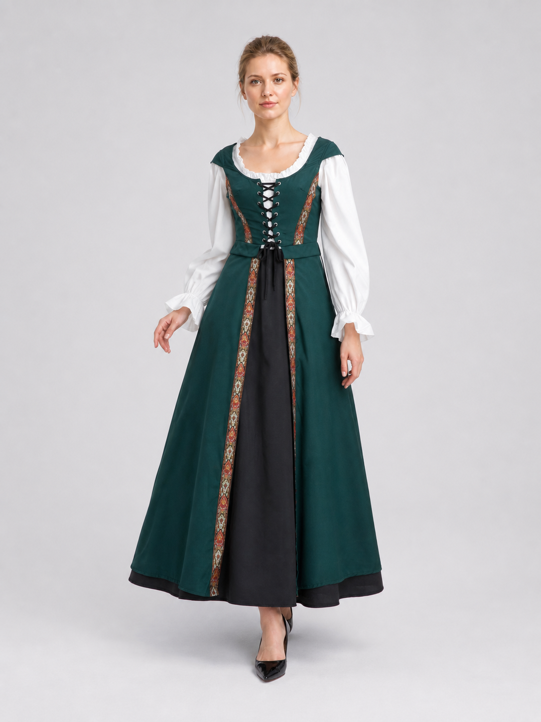 Medieval Halloween Costume with Ethnic Pattern Costumes detail 2