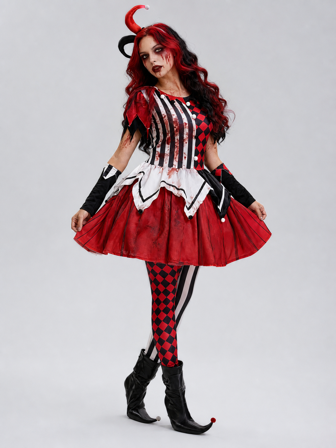 Halloween and Cosplay Harlequin Clown Costume