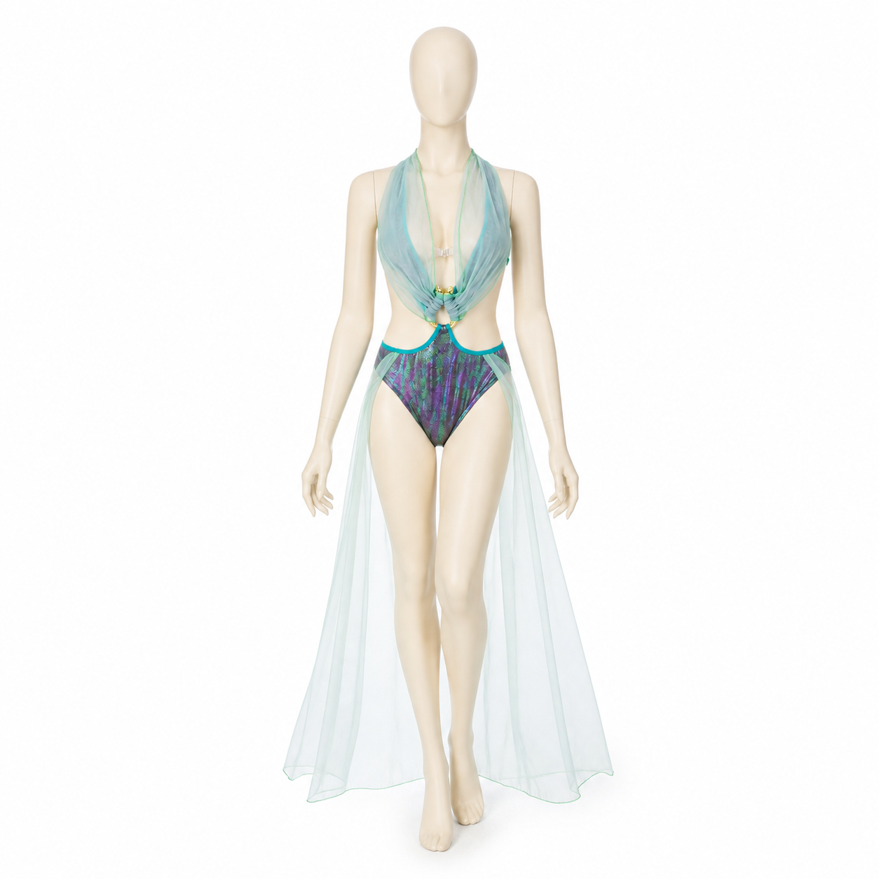 Stage Costume with a Sheer Cape Costume Capes detail 2